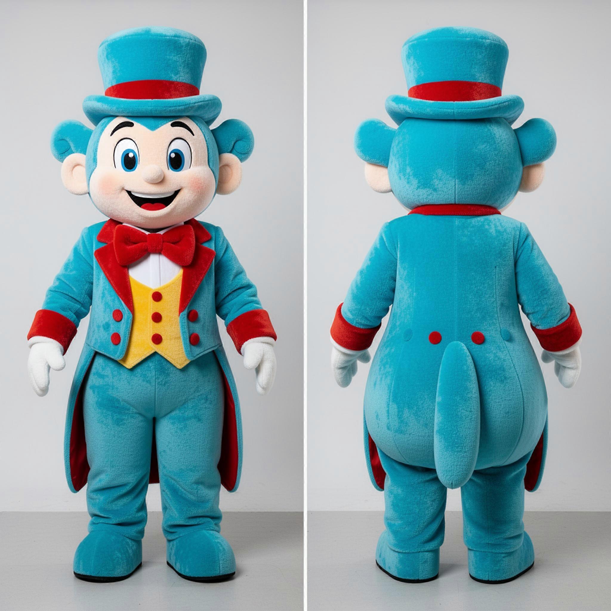 MASTICOT Cyan Velvety Ring Master Mascot