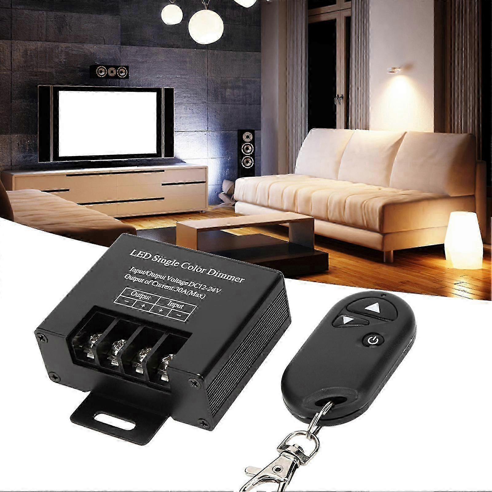 30A DC12/24V Wireless Remote Control Dimmer Light Controller - 720W, 3 Keys RF Dimmer