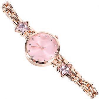 Delicate Women Alloy Quartz Wrist Watch for Timekeeping Pink