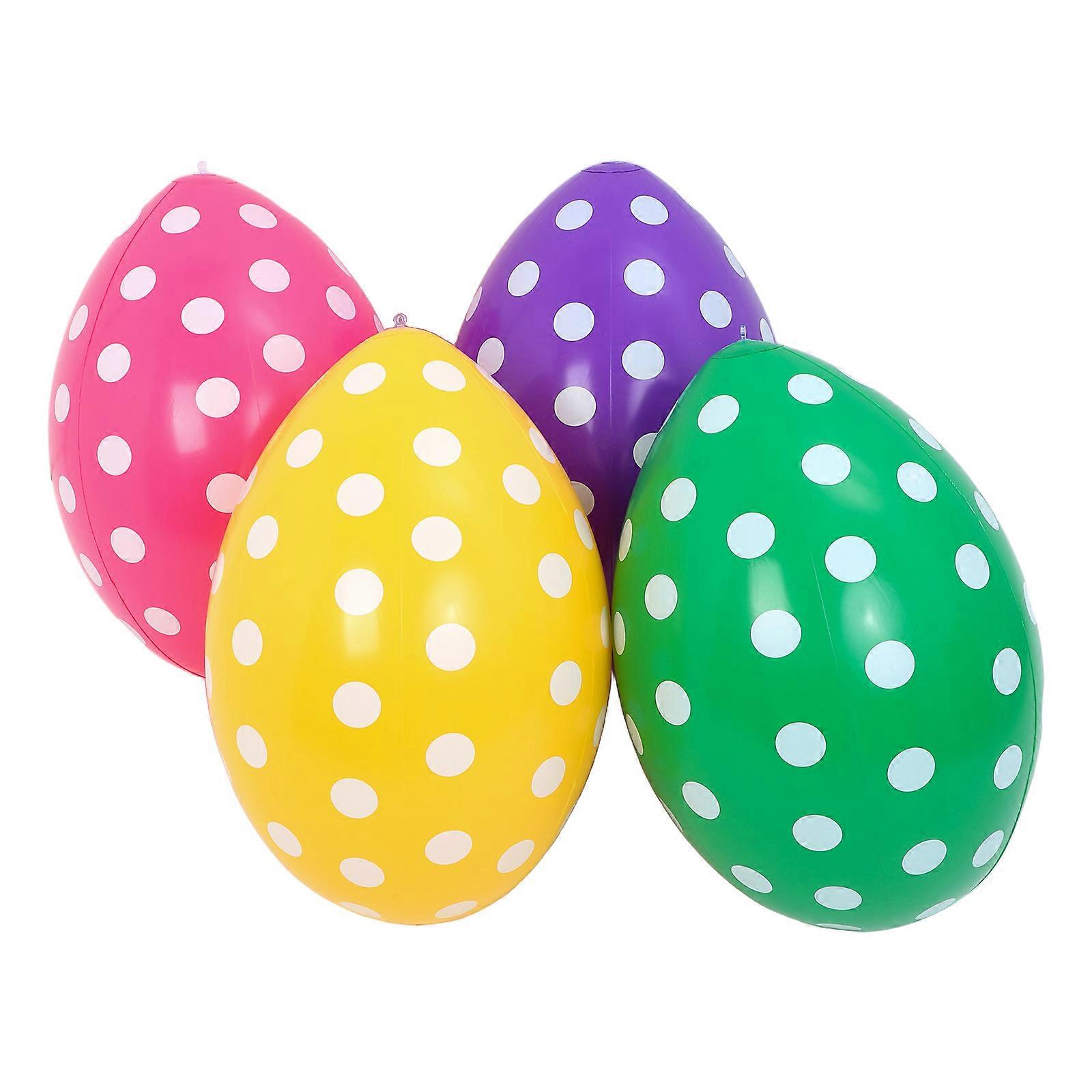 PVC Inflatable Easter Eggs Colorful Party Decorations 4Pcs Set