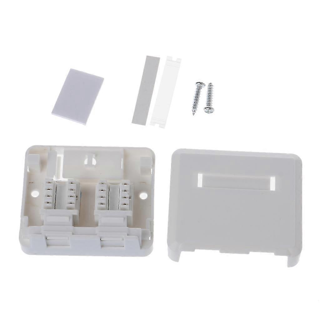 Desktop JB Dual-port Panel Ethernet Cable Junction Box with 2 Cat6 Modules