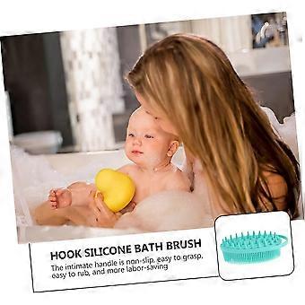 Badebürste mit Haken, Kopfhautmassagegerät, Kinderbürste, Silikon-Körperbürste, Kopfhautbürste, Silikon-Körperbürste, Haarbürste für Frauen, Körperbürsten, Babywaschbürste