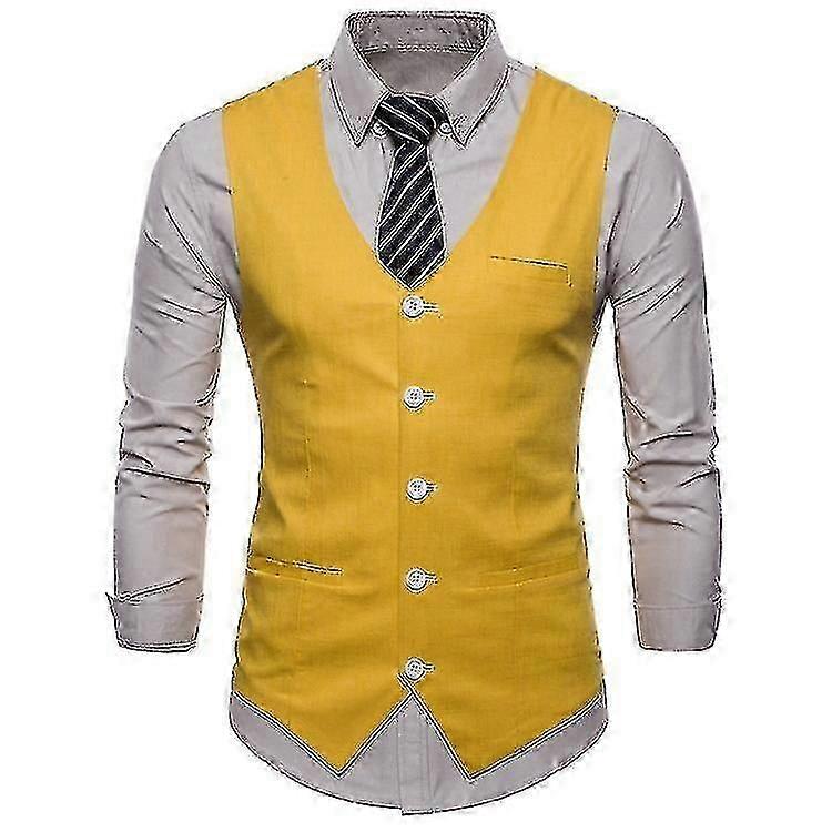 Men's Solid Color Single Breasted Vest