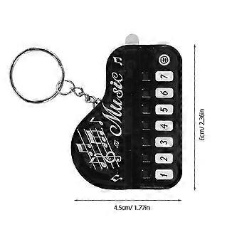 Black Electronic Piano Keychain for Decoration Portable Keyboard, new