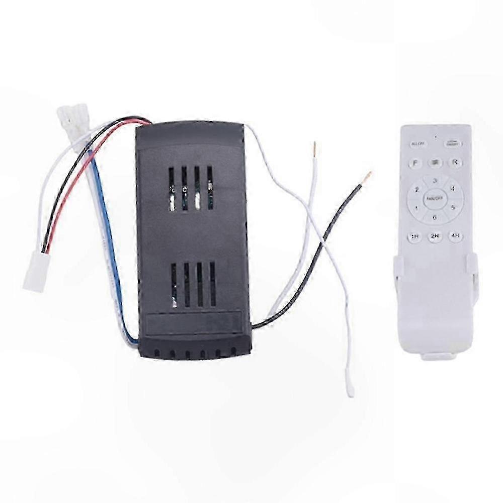 Ceiling Fan Remote Control Kit, 6-Speed Timer, Light Control, Forward Reverse, Compatible with DC Ceiling Fans, Plastic