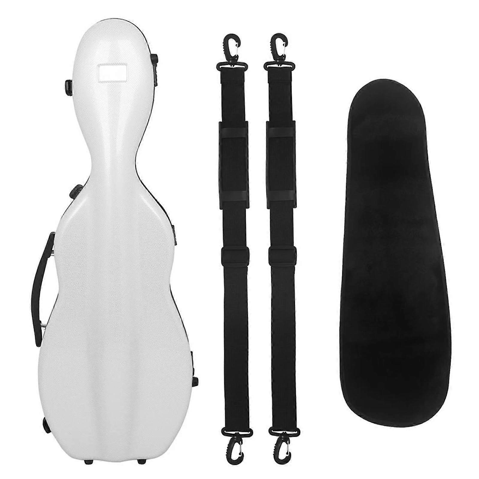 4/4 Violin Case Set with Accessories Lightweight Protective Design White Grid Pattern for Beginners