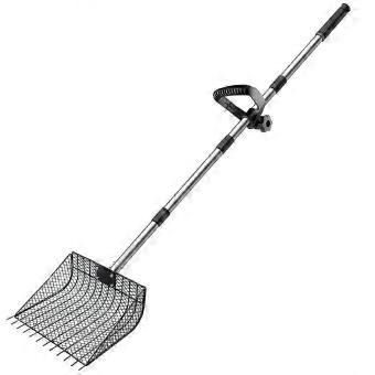 Chicken Poop Scooper for Sand,Rake & Pooper Scooper with Large Sifting Shovel, Adjustable Handle , Coop Litter Scoop-JNNJV