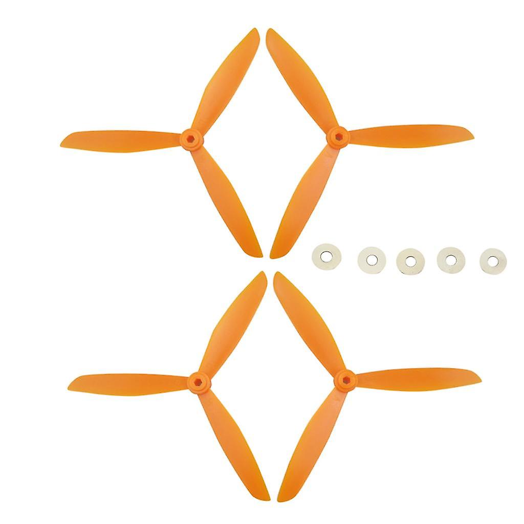 Three Blade Propellers Prop Plastic for SJRC S70W HS100 RC Quadcopter Orange