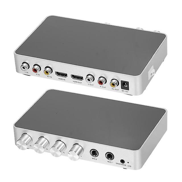 Km200 Karaoke Mixer Portable Digital Stereo Audio Echo System 4k/2k Hdmi-compatible Karaoke Amplifier With Dual Mic