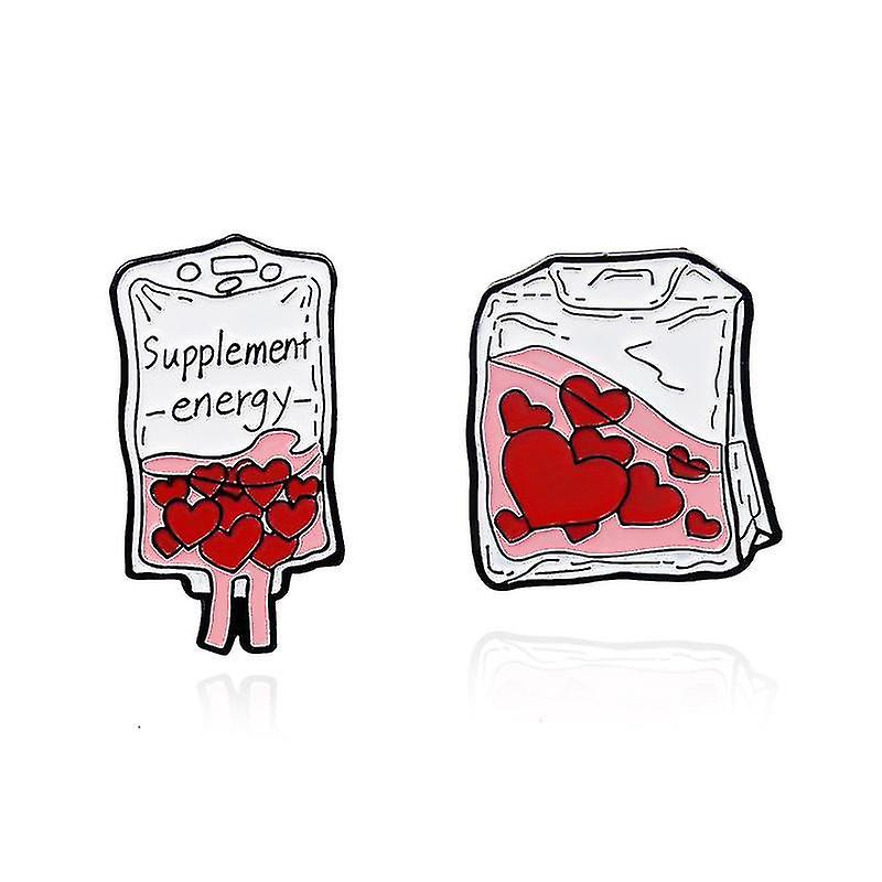 Creative Frozen Blood Ice Lapel Pin Metal Badge Hat Shirt Bag Badge Collar Pin