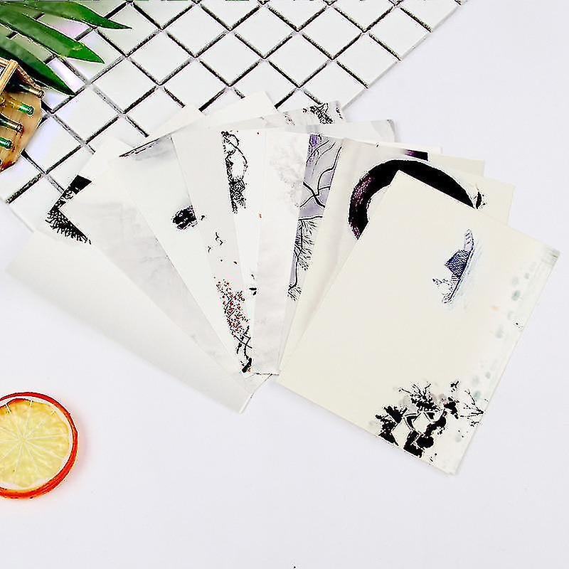 Ink Painting Life 9pcs 4 Patterns Postcard Cartoon Classical Card