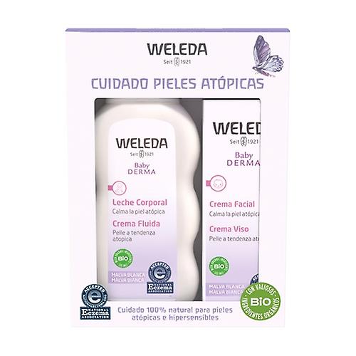 Pack body milk + White mallow face cream 2 units