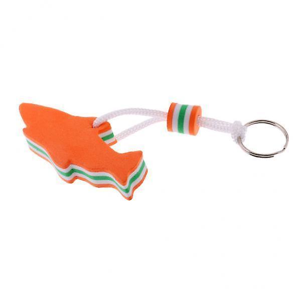 8xEVA Dolphin Shaped Floating Key Ring Key Chain for Boat Yacht Sailing Orange