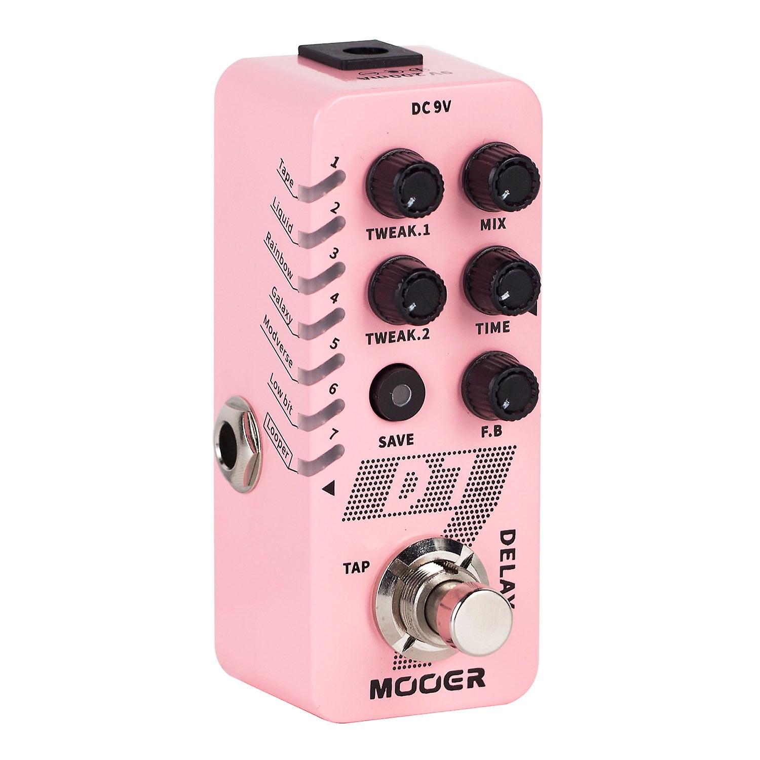 Mooer Delay Pedal Musical Guitarra Looper Pedal D7 Digital Delay Pedal 6 Customizable Digital Delay Effects With The Seventh Led