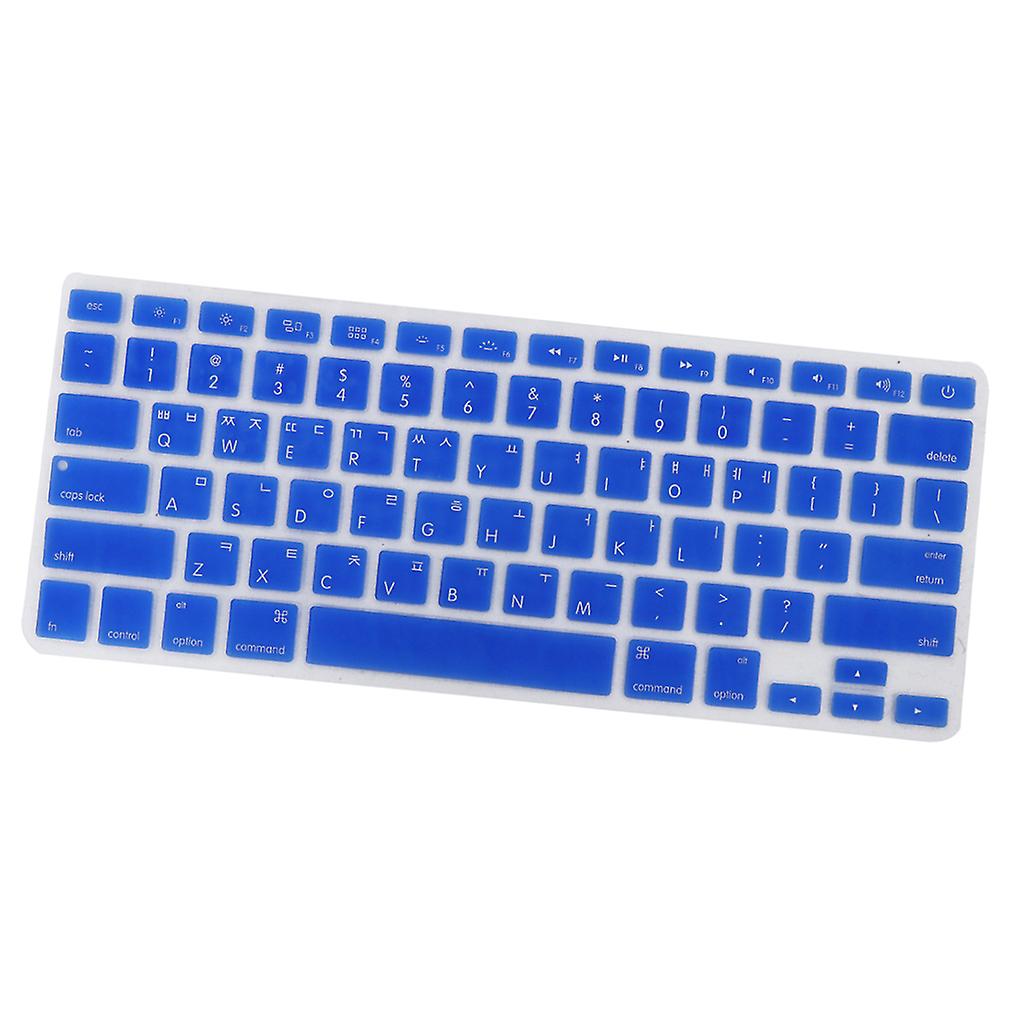 Korean Silicone Keyboard Protector Cover for MacBook Pro 13/15inch Blue