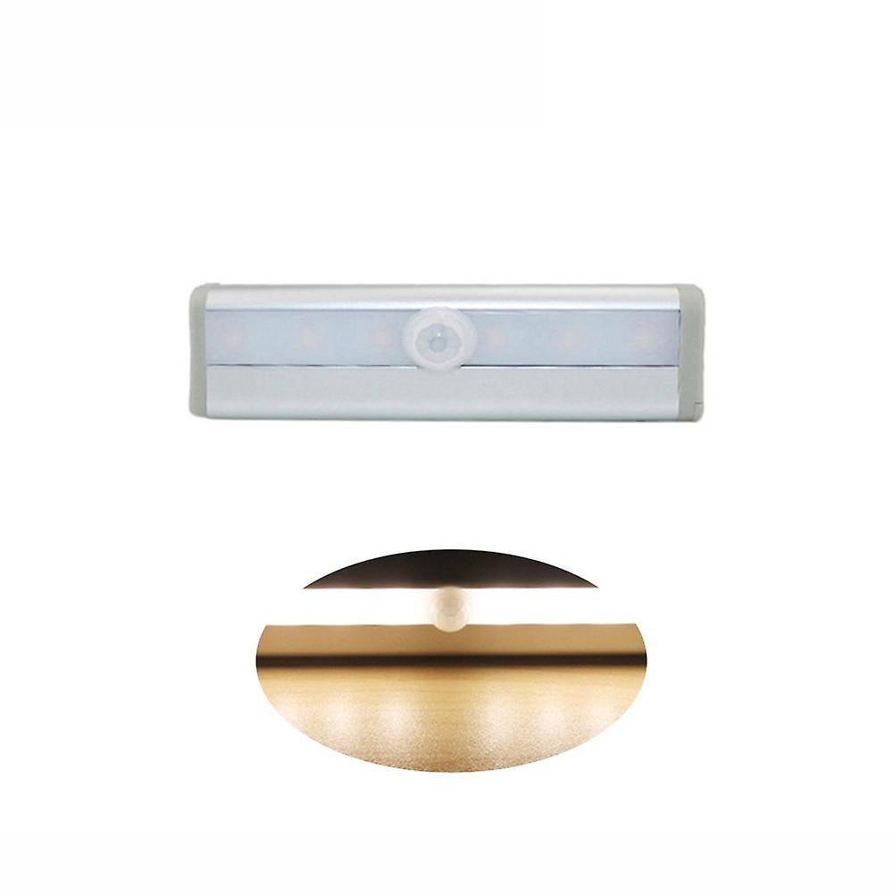 ZHOUBA 6/10 LED'ler PIR LED Hareket Sensörü Işık Dolap Gardırop Merdiven Dolap Gece Lambası