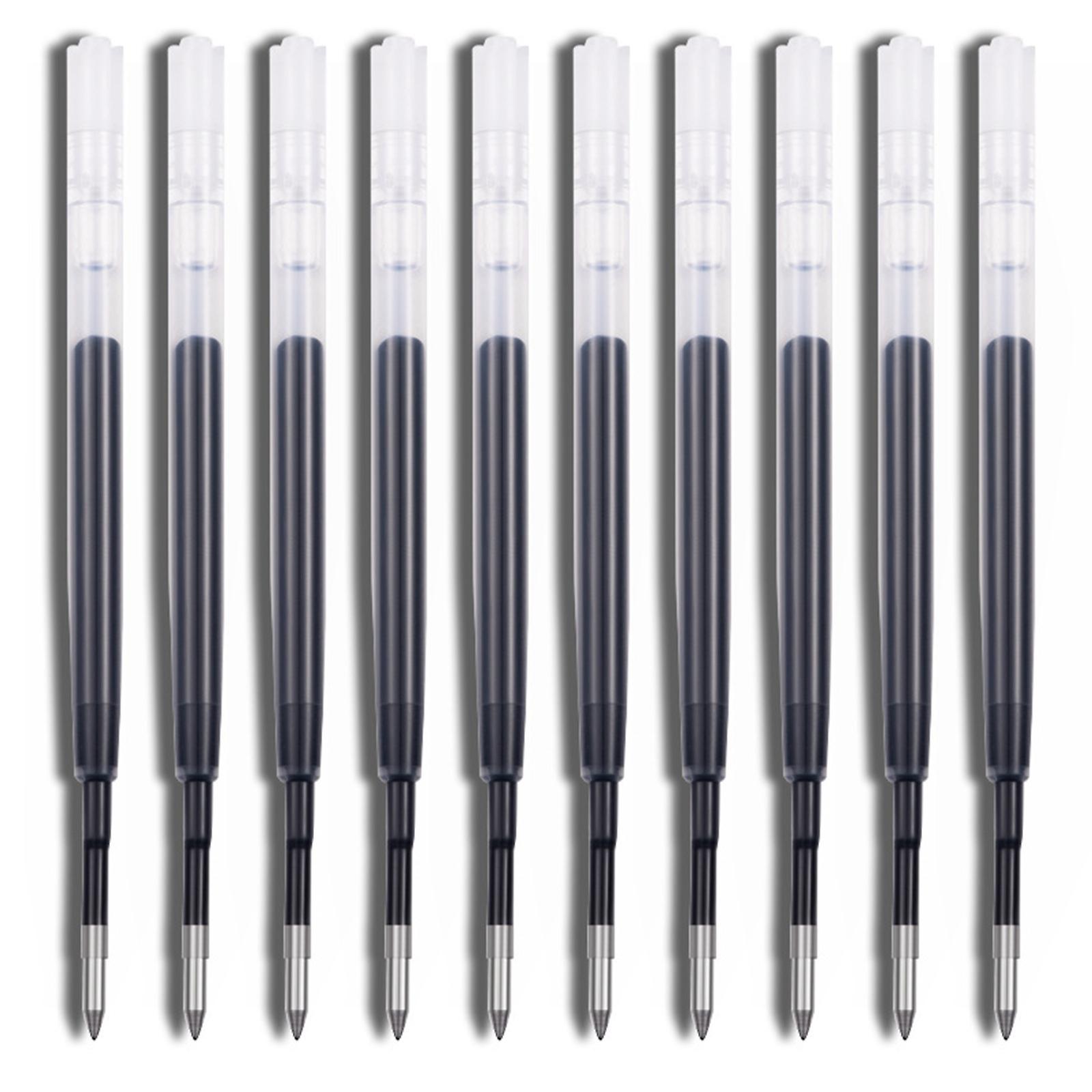 Gel rétractable stylo à encre recharges lisse écriture bureau école papeterie 10 pack