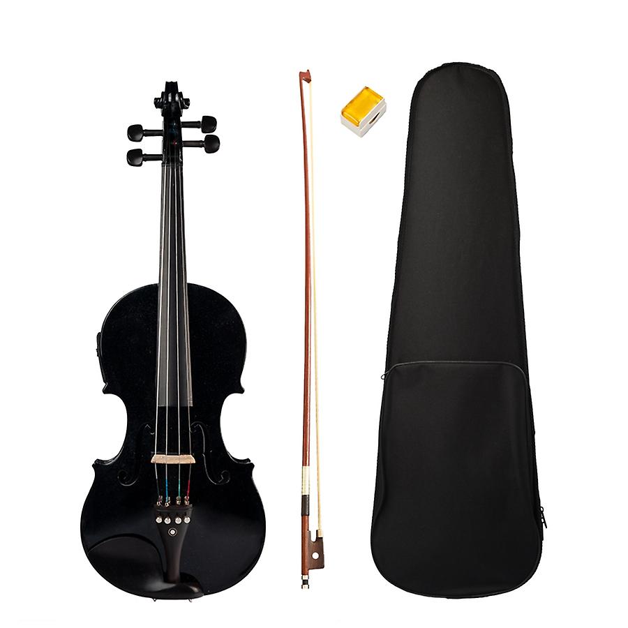 4/4 Full-Size Violin Violin Sound and Electric Violin Solid Wood Body Accessories High Quality Blac