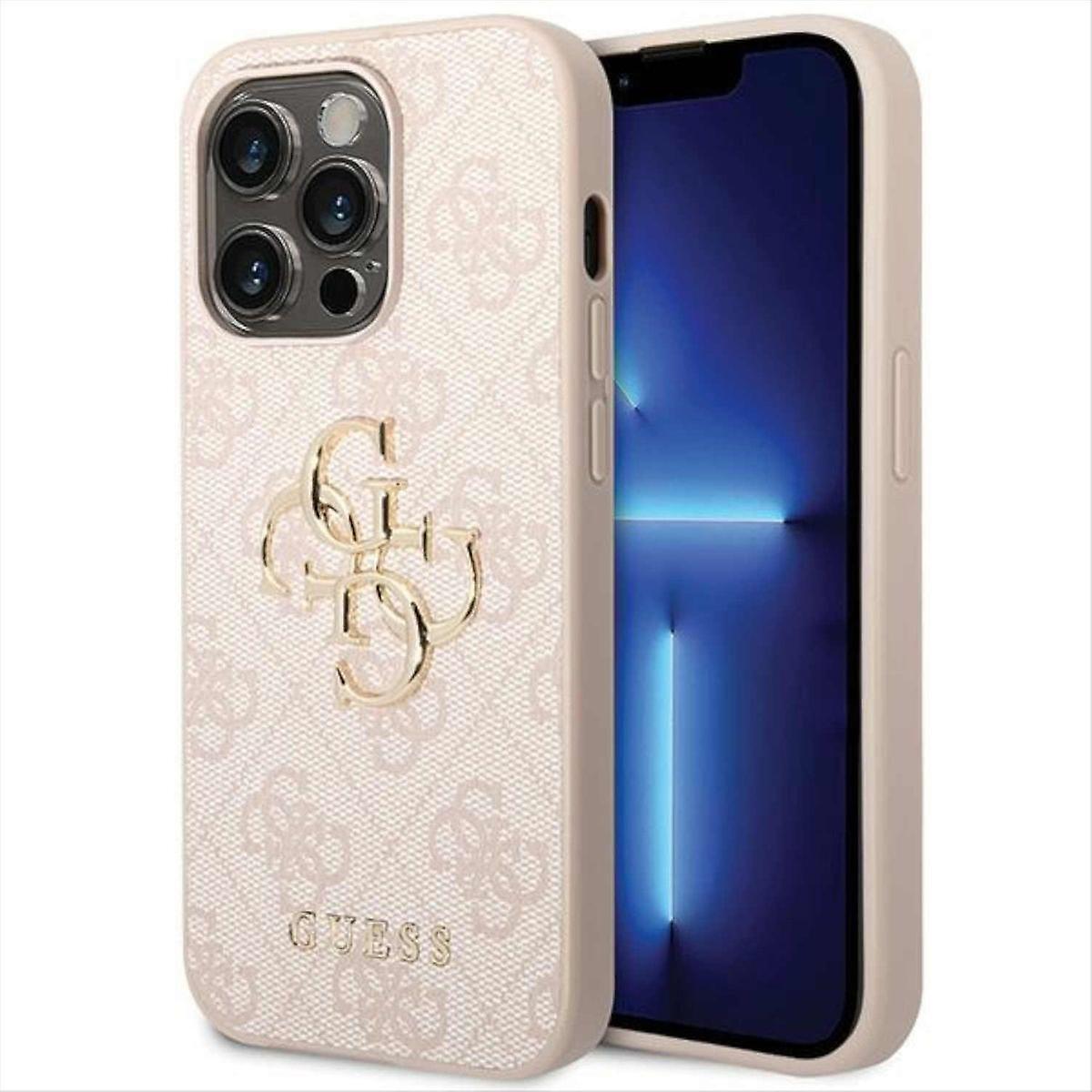 Guess Apple iPhone 15 Pro Cover Case 4G Metal Logo Pink