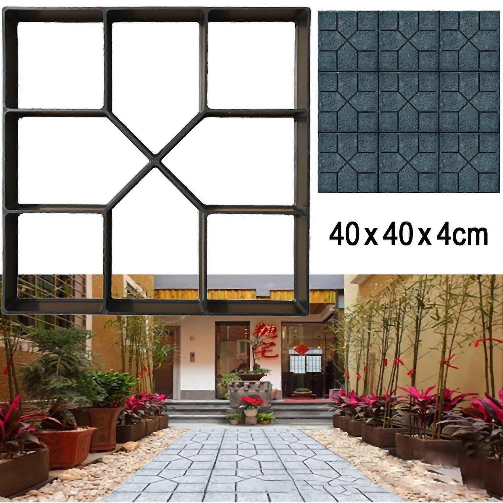 40cm DIY Plastic Paving Mold Reusable Concrete Path Maker