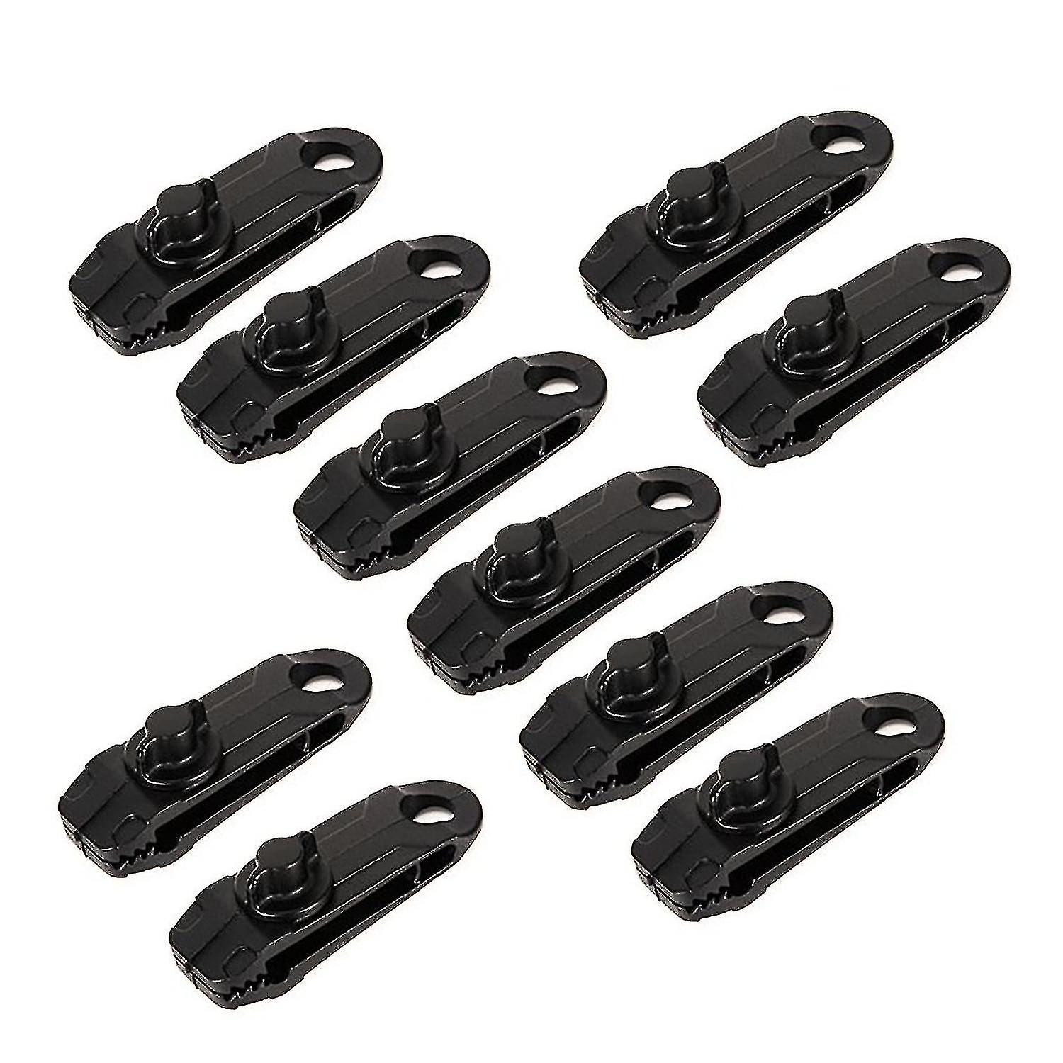 10x braçadeiras para lonas, toldos e tendas - Preto