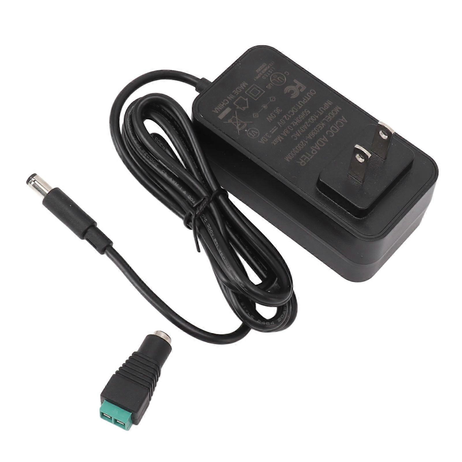 Power Supply Adapter AC 100‑240V to DC 12V 3A Multi Protection Home Transformer for LED Strip Light  100‑240V