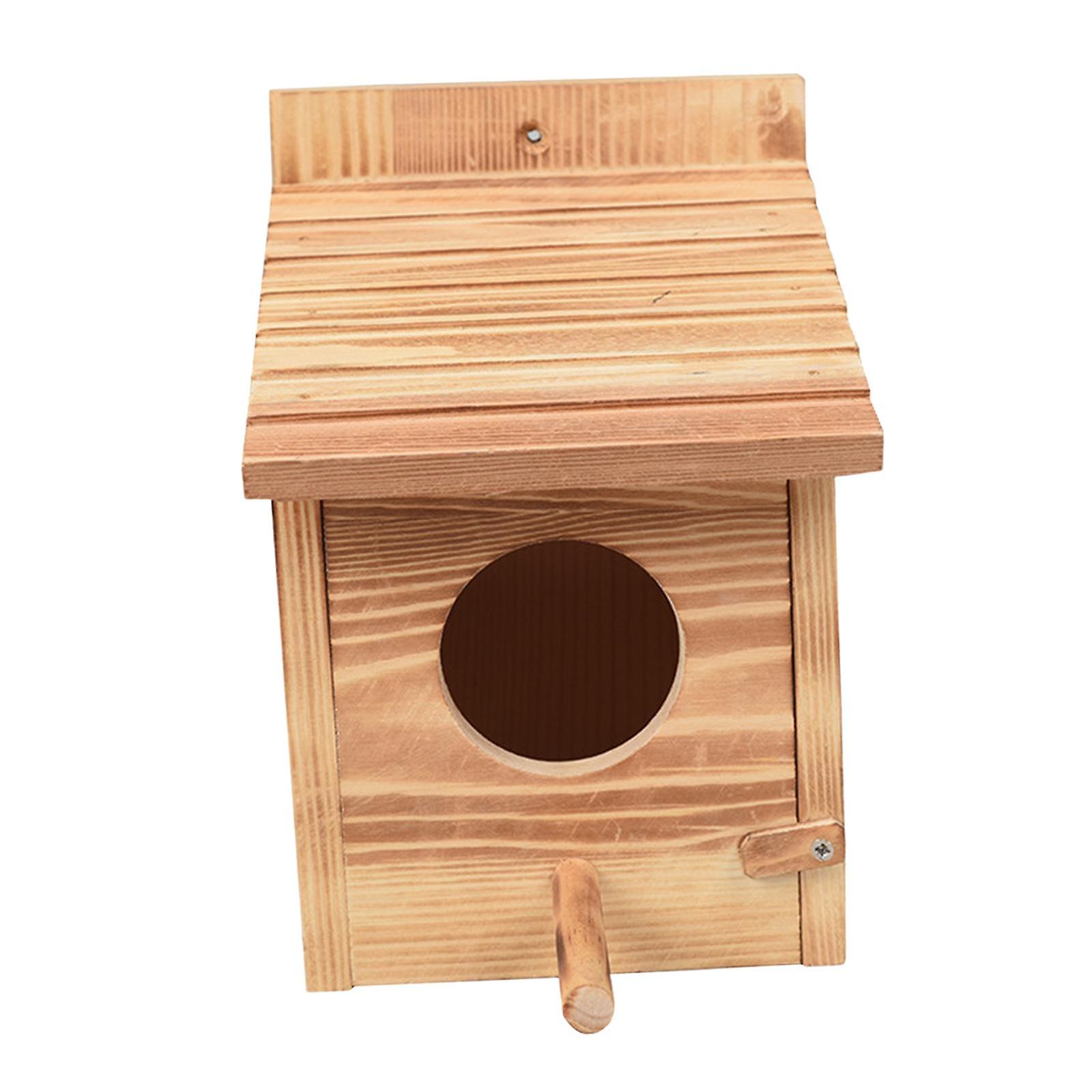 هول عش الطيور قفص الطيور العزل الخشب الصلب تربية مربع منزل خشبي