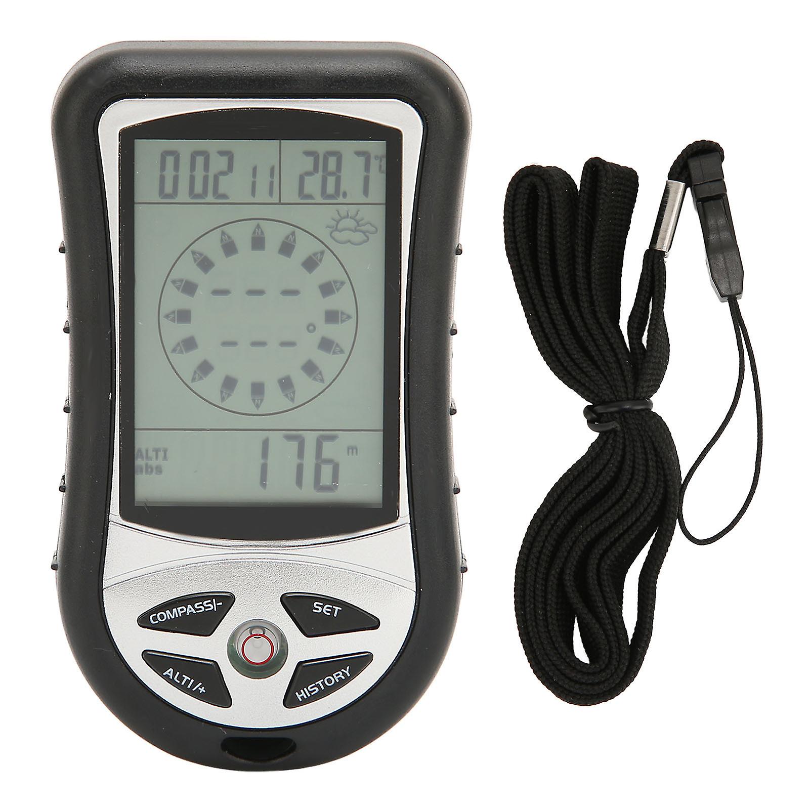 Digital Compass 8 in 1 Multi Functional Outdoor Compass Altimeter Barometer Calendar Thermometer for Outdoor