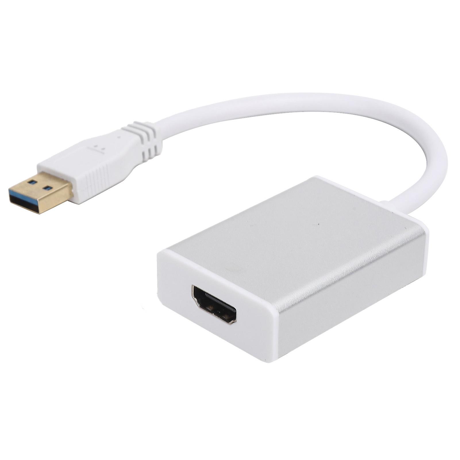 USB to High Definition Multimedia Interface Adapter with Drive Extend Display DeviceSilver Gray
