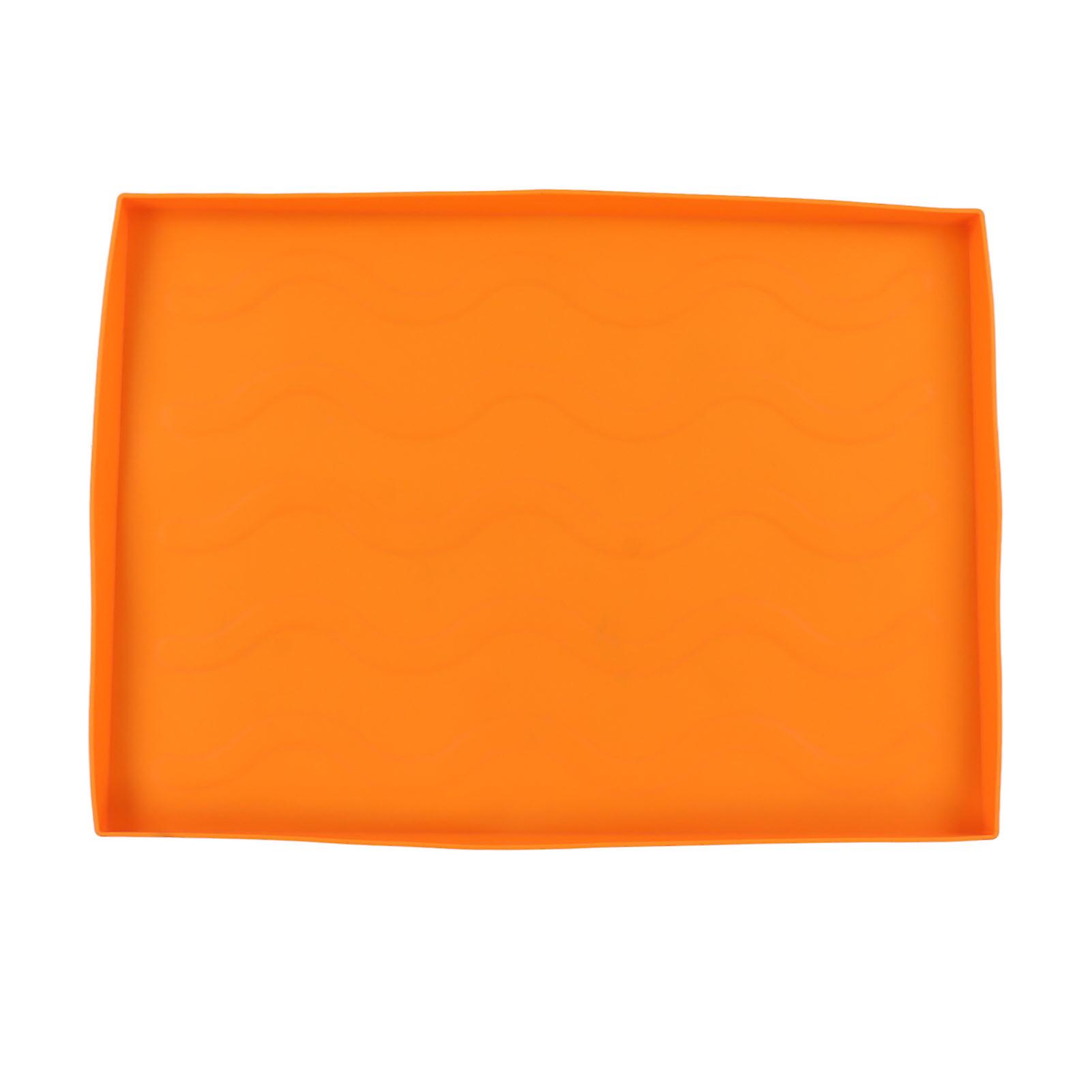 Durable Orange Silicone Grill Mat for BBQ Protection