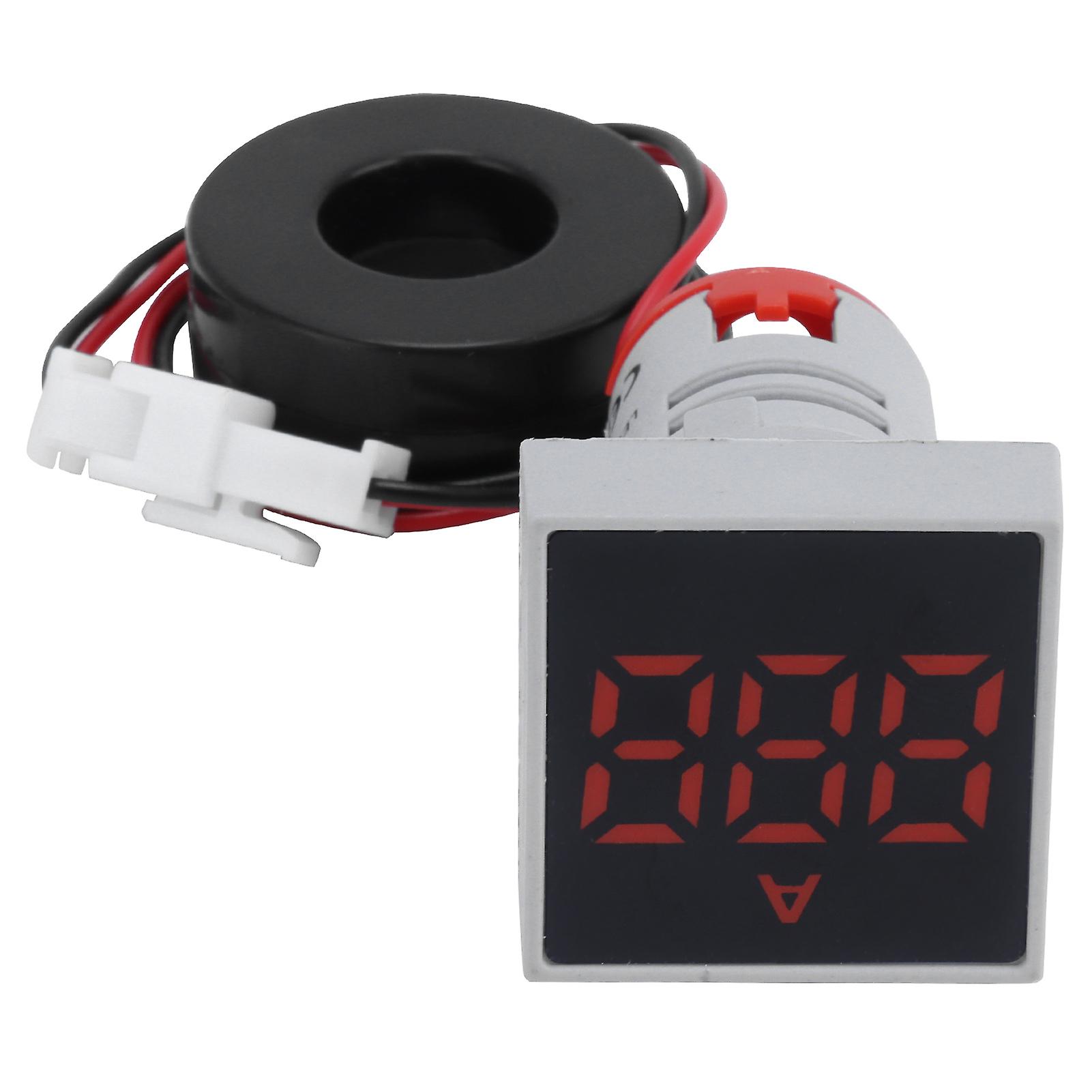 Digital Current Meter Matte Panel Ammeter Signal Indicator Light AC 220V AD16‑22FSA