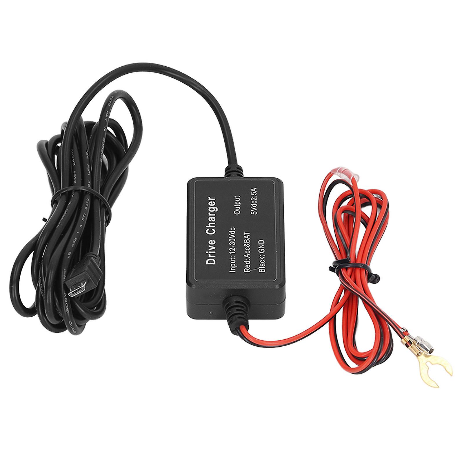 Dash Cam Hardwire Kit High Security 24h Surveillance for Mirror Cam GPS Navigator Radar Detector MICRO