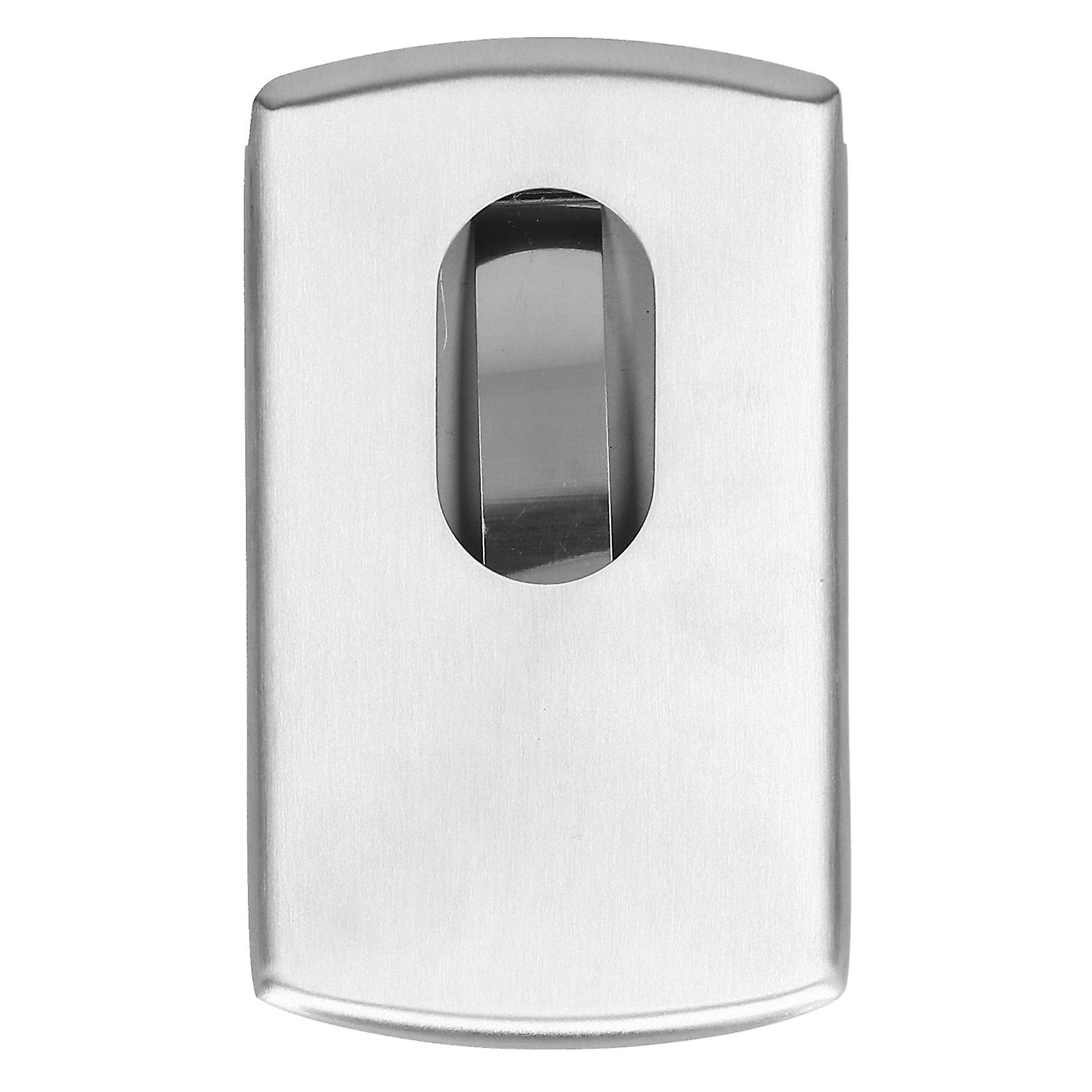 ID Card Storage Case Hand Push Type Stainless Steel Credit Card ID Card Storage Box Organizer for Daily and Business Use