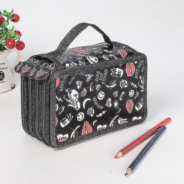 72 Farbe Federmäppchen Kunst Zeichnung Bleistift Aufbewahrungstasche Student große Kapazität Schreibwaren Box