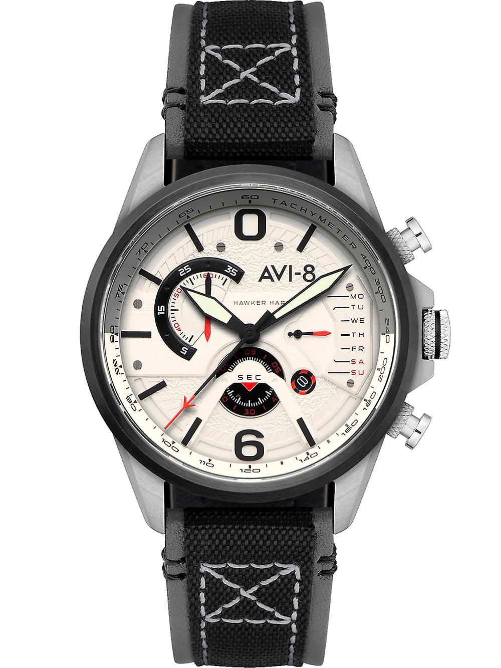 AVI-8 AV-4056-07 Men's Watch Hawker Harrier Dual Retrograde Chronograph 44mm 5ATM