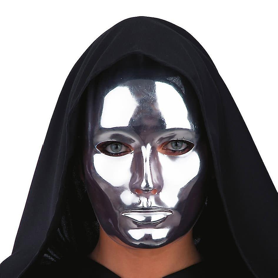 Masque visage argent chrom adulte