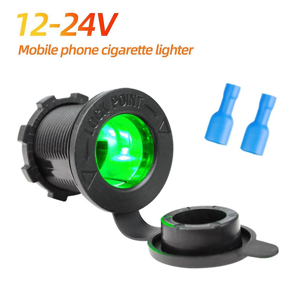 12V-24V Motorcycle Car Boat Charger Tractor Power Socket Plug 4 colors LED Auto Charger Outlet Charging Adapter with Waterproof Cover