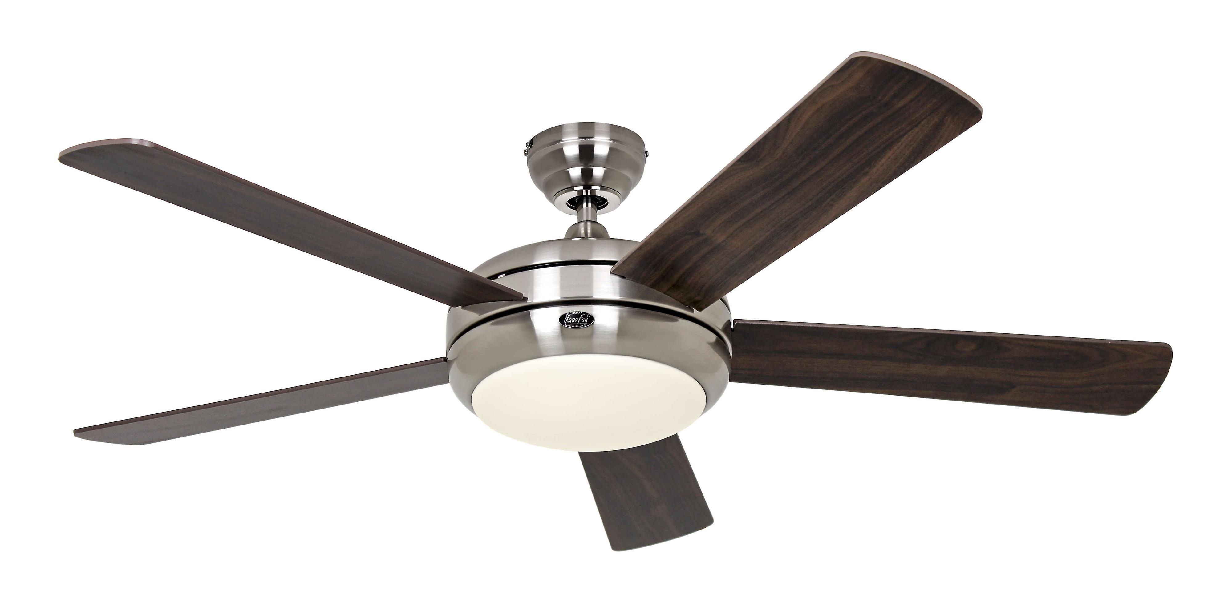 Ceiling fan Titanium Chrome 132cm / 52" Walnut / Cherry