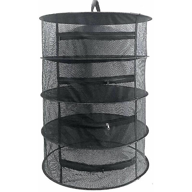Net Herb Dryer 4 Layers Herb Dryer Black Mesh 60cm