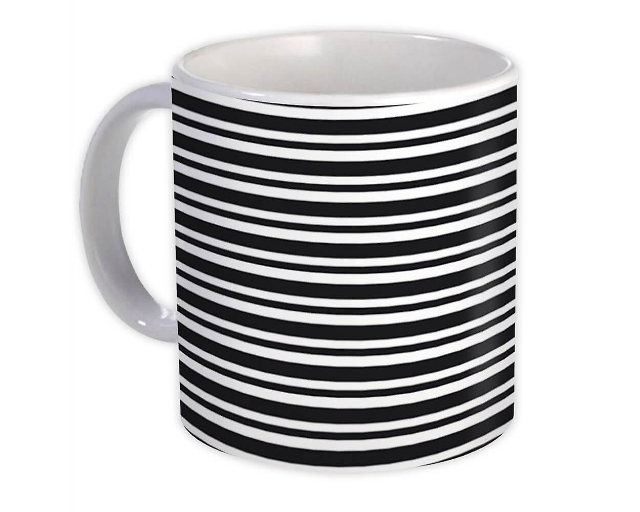 Gift Mug: Horizontal Stripes Black