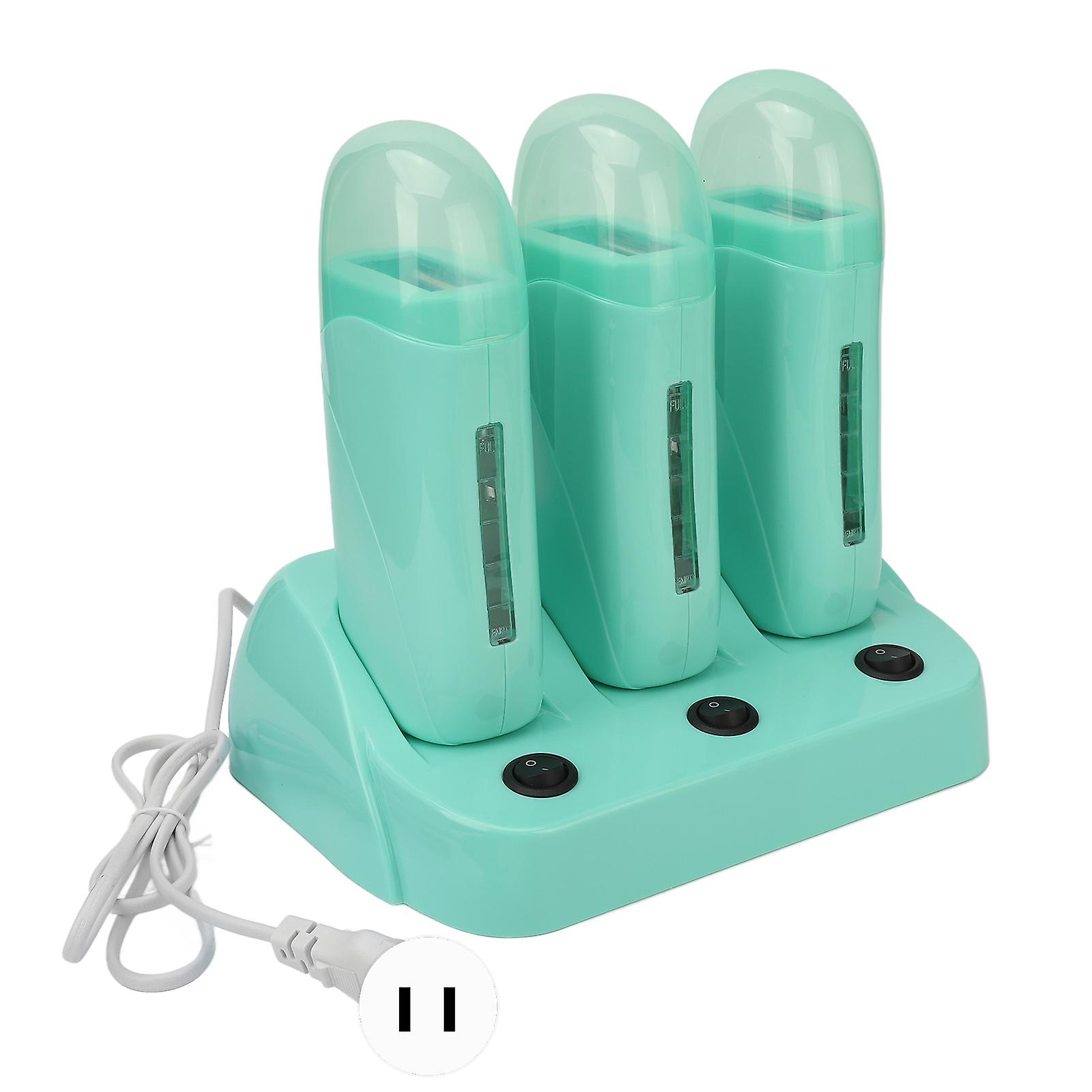 Elektrische Roll On Ontharingswas Verwarmer 3pcs Set voor Mannen en Vrouwen Ontharing Thuis met Base US Plug 110V voor Oksel Benen