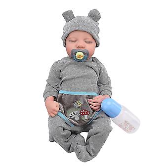Rebirth Doll Pouplar Levi Reborn Toddler Simulation Baby Children Gift Soft Skin With Feeding Toy Silicone/cloth Body[hs]