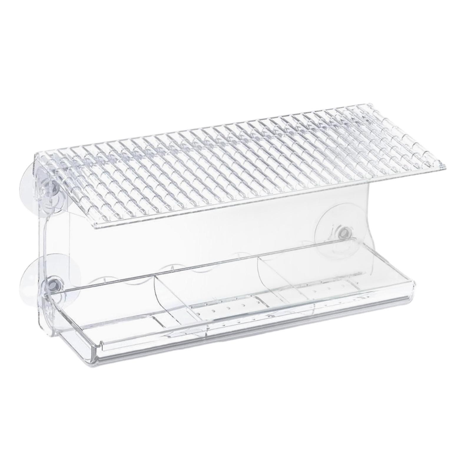 Window Bird Feeder Easy to Clean Transparent Bird House for Yard Garden Home