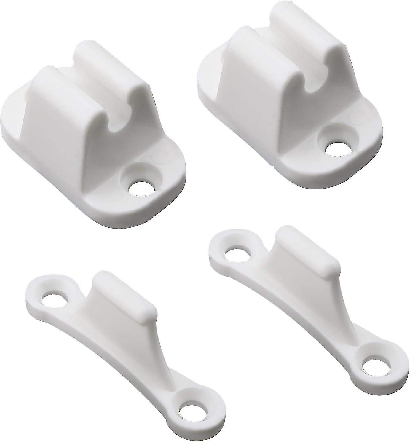 2x T-Shaped Door Retainer Kit Stop Retaining Plastic Hook Holder Compatible for Motorhome RV Caravan