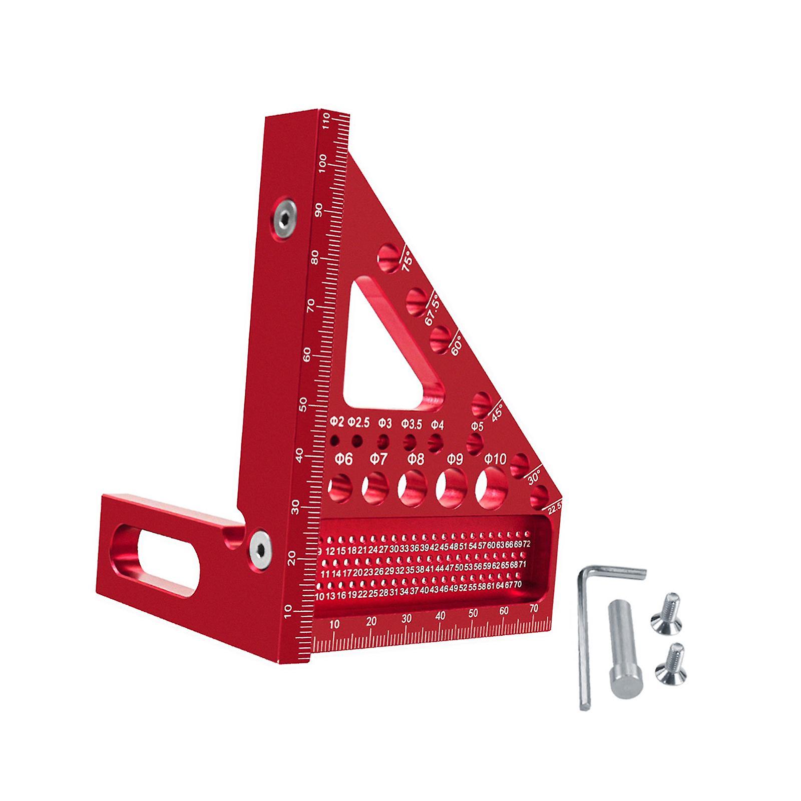 3D Multi Angle Measuring Ruler Triangle Ruler for Engineer Craftsmen Drawing Blue