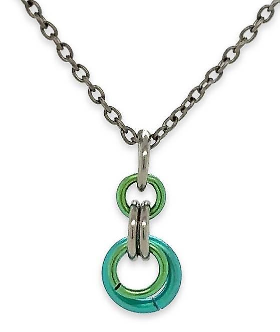 Ti2 Titanium Double Beam Pendant - Green