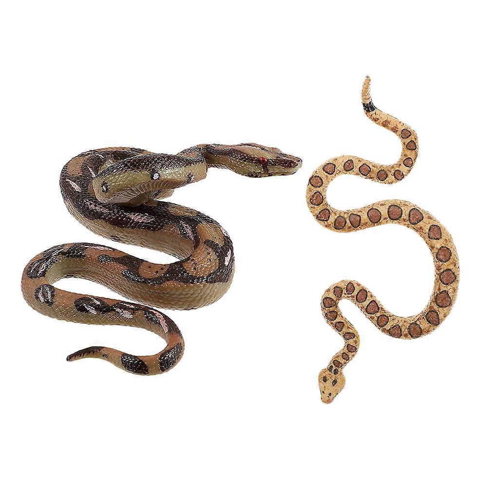 2pcs Fake Snake Simulation Snake Model Prank Prop Realistic Animal Model