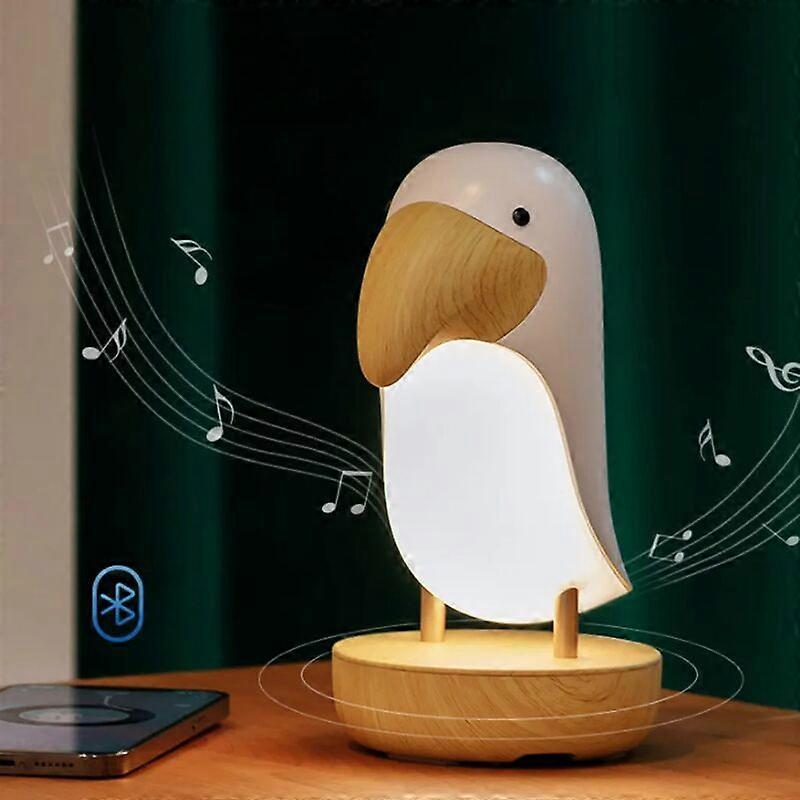 LED Nursing Light with Bluetooth Function, USB Charging Night Light Home Bedroom Light Dimmable - White