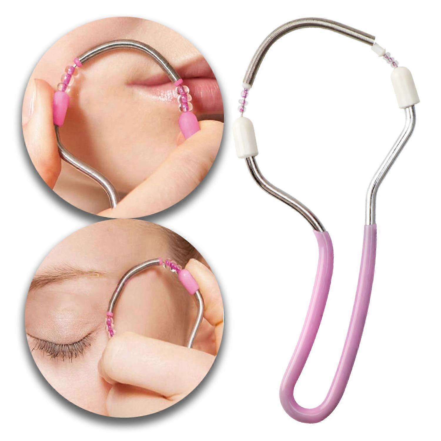 DIY Face/Facial Body Hair Remover/Removing Tool/Epilator/Threader In Pink Color With Spring/Coil