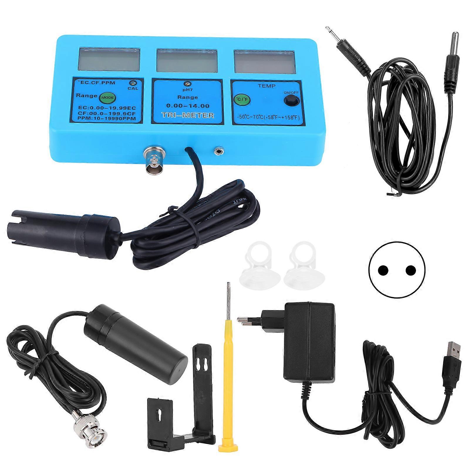 5 in 1 Multifunction PH/Temp/EC/CF/TDS Meter Water Quality Tester Detector MonitorEU Plug 230240V NO.4151